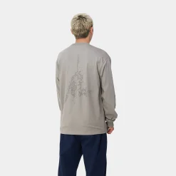 T-Shirts & Polos>Carhartt WIP L/S Coordinate T-Shirt Misty Grey