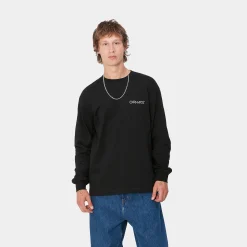 T-Shirts & Polos>Carhartt WIP L/S Detroit Standard T-Shirt Black / White