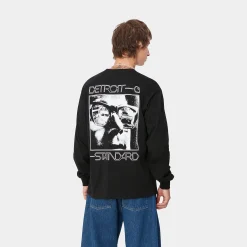 T-Shirts & Polos>Carhartt WIP L/S Detroit Standard T-Shirt Black / White