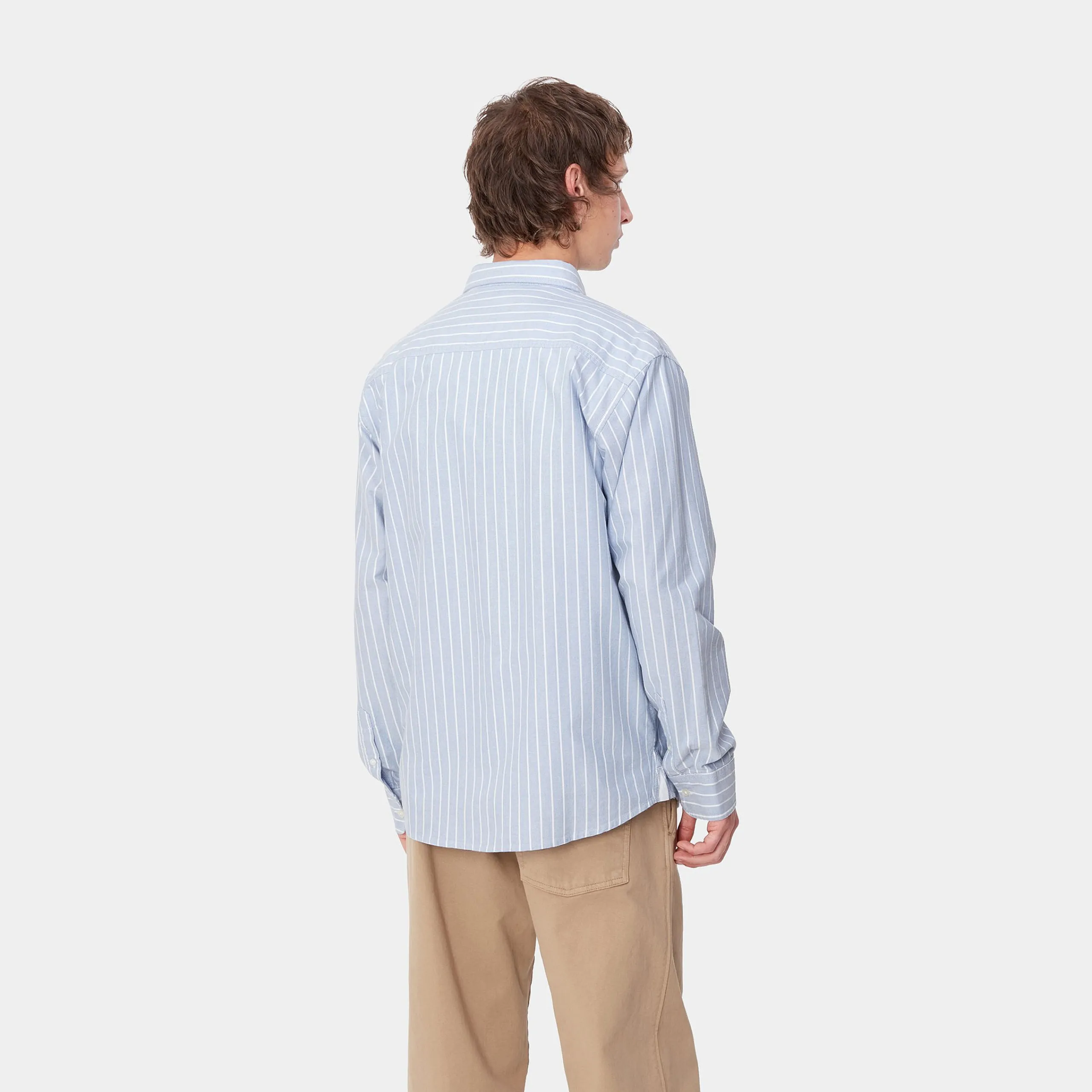 Hemden>Carhartt WIP L/S Dowlen Shirt Dowlen Stripe, Bleach / White