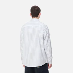 Hemden>Carhartt WIP L/S Dowlen Shirt Dowlen Stripe, White / White