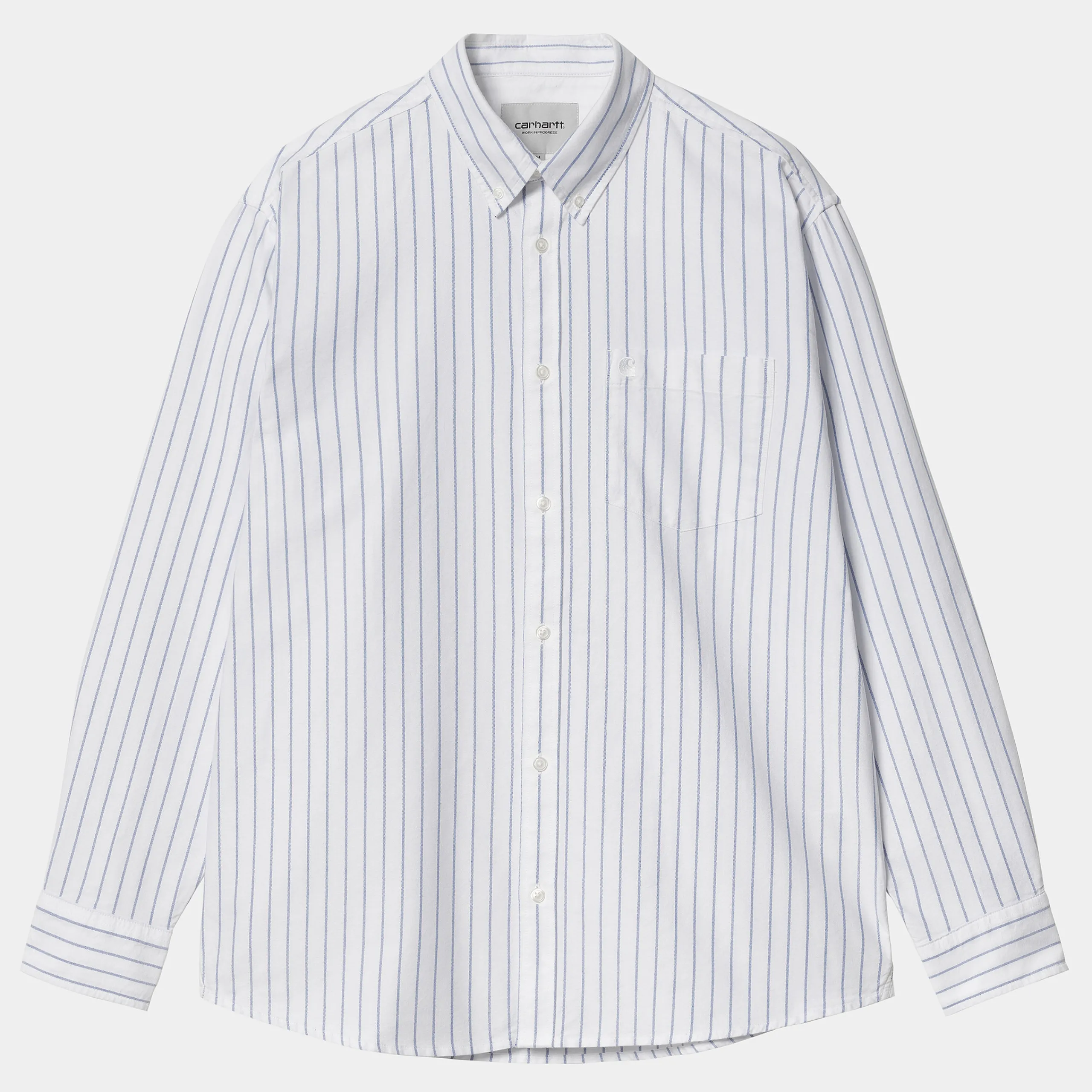 Hemden>Carhartt WIP L/S Dowlen Shirt Dowlen Stripe, White / White