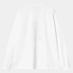 T-Shirts & Polos>Carhartt WIP L/S Drill Boy T-Shirt White