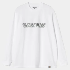 T-Shirts & Polos>Carhartt WIP L/S DUBLAB 25 YRS T-Shirt White