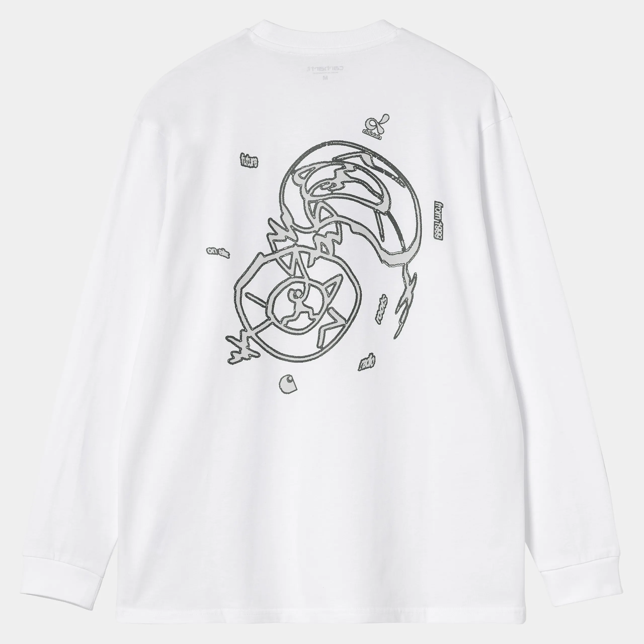T-Shirts & Polos>Carhartt WIP L/S DUBLAB 25 YRS T-Shirt White
