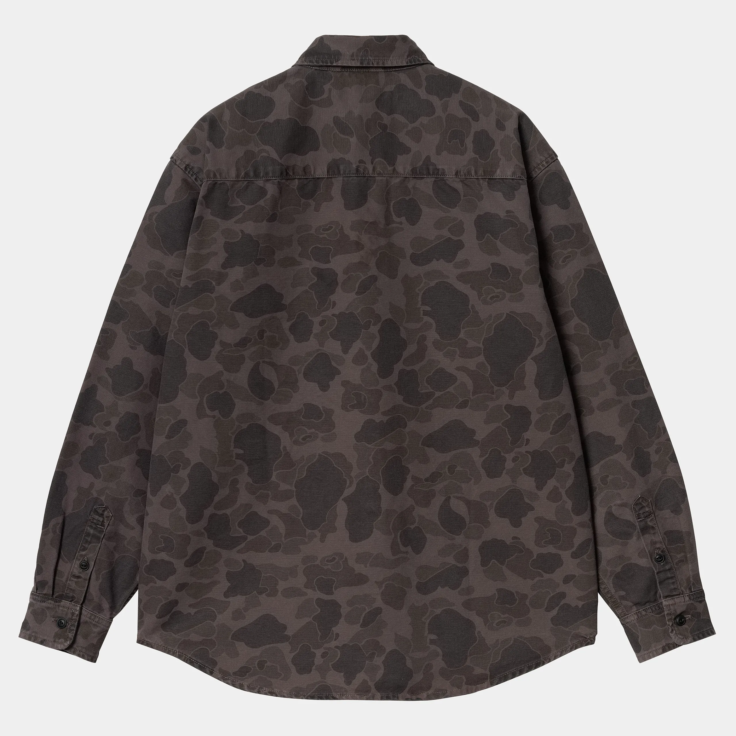 Hemden>Carhartt WIP L/S Duck Shirt Camo Duck, Green / Graphite