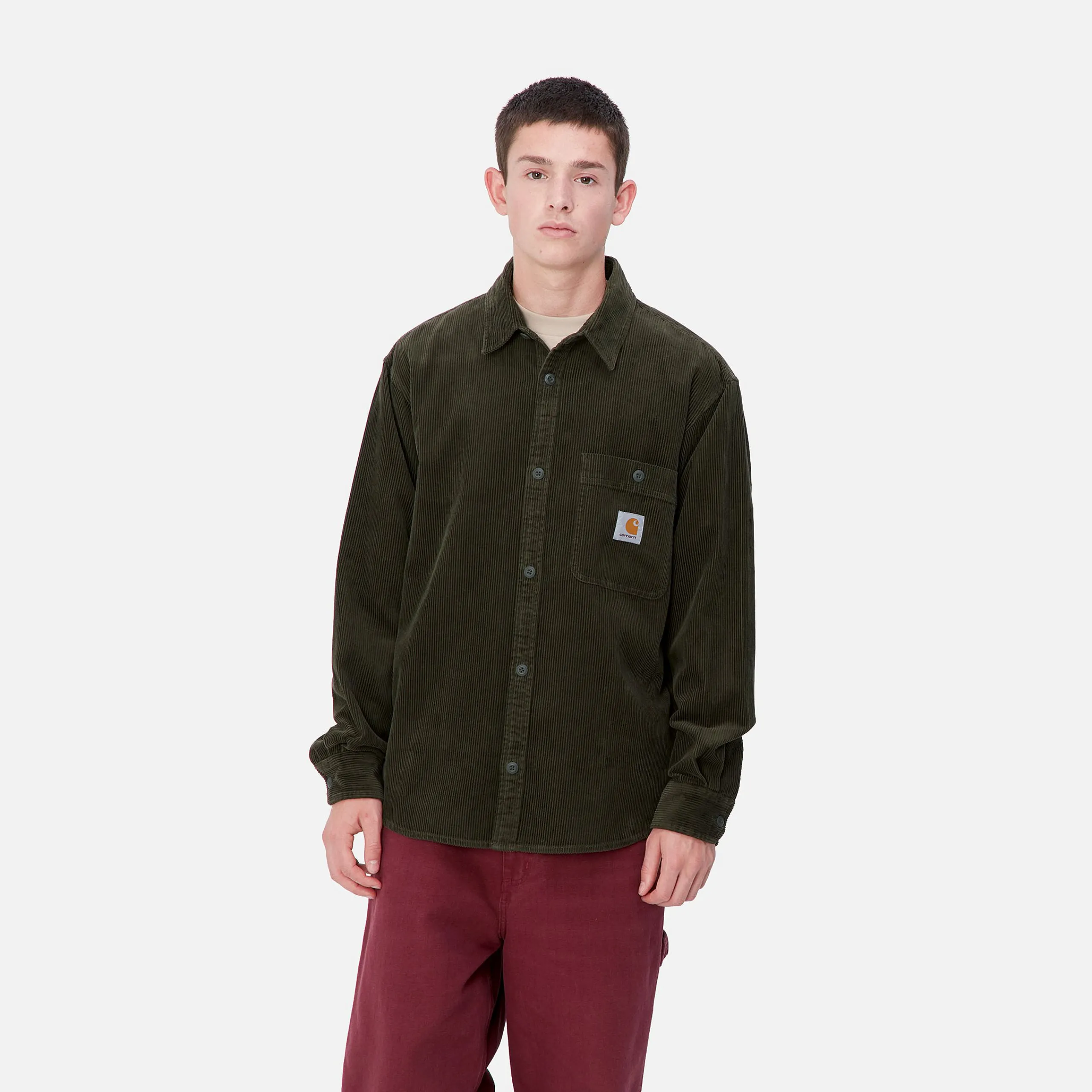 Hemden>Carhartt WIP L/S Flint Shirt Office Green
