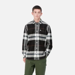 Hemden>Carhartt WIP L/S Garnett Shirt Garnett Check, Wax / Wax