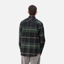 Hemden>Carhartt WIP L/S Garnett Shirt Garnett Check, Sycamore Tree / Sycamore Tree