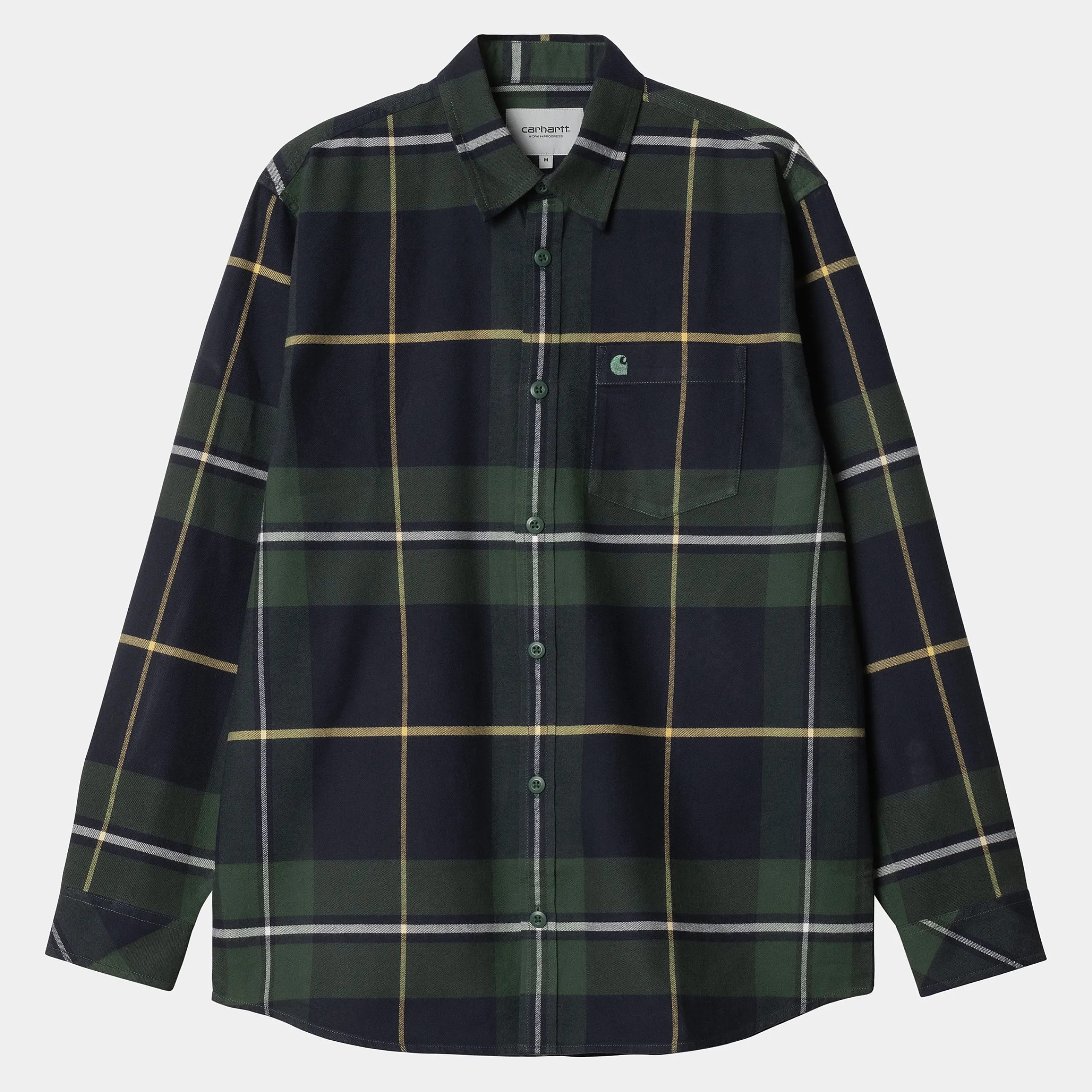 Hemden>Carhartt WIP L/S Garnett Shirt Garnett Check, Sycamore Tree / Sycamore Tree