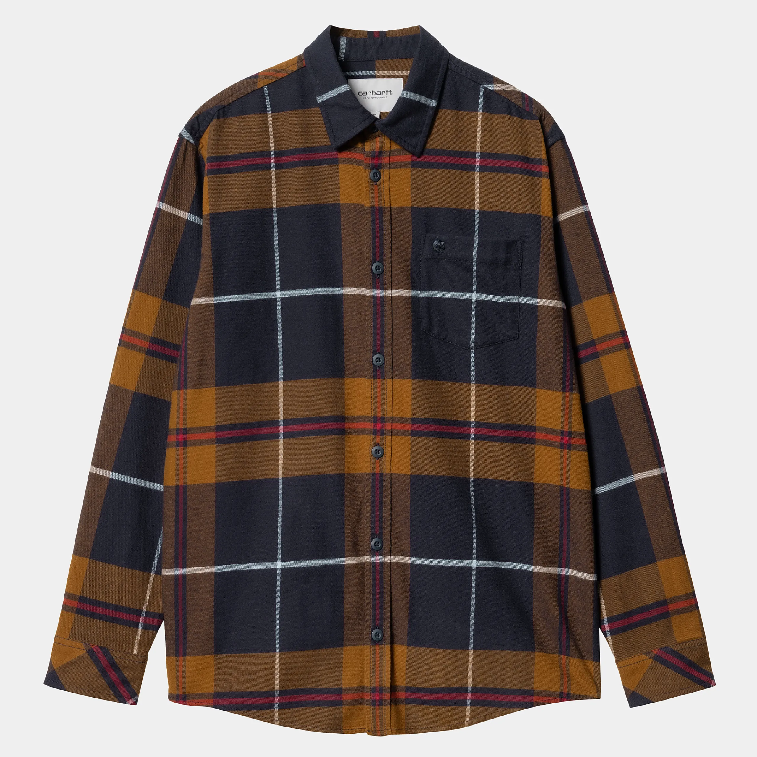 Hemden>Carhartt WIP L/S Garnett Shirt Garnett Check, Deep H Brown / Deep H Brown