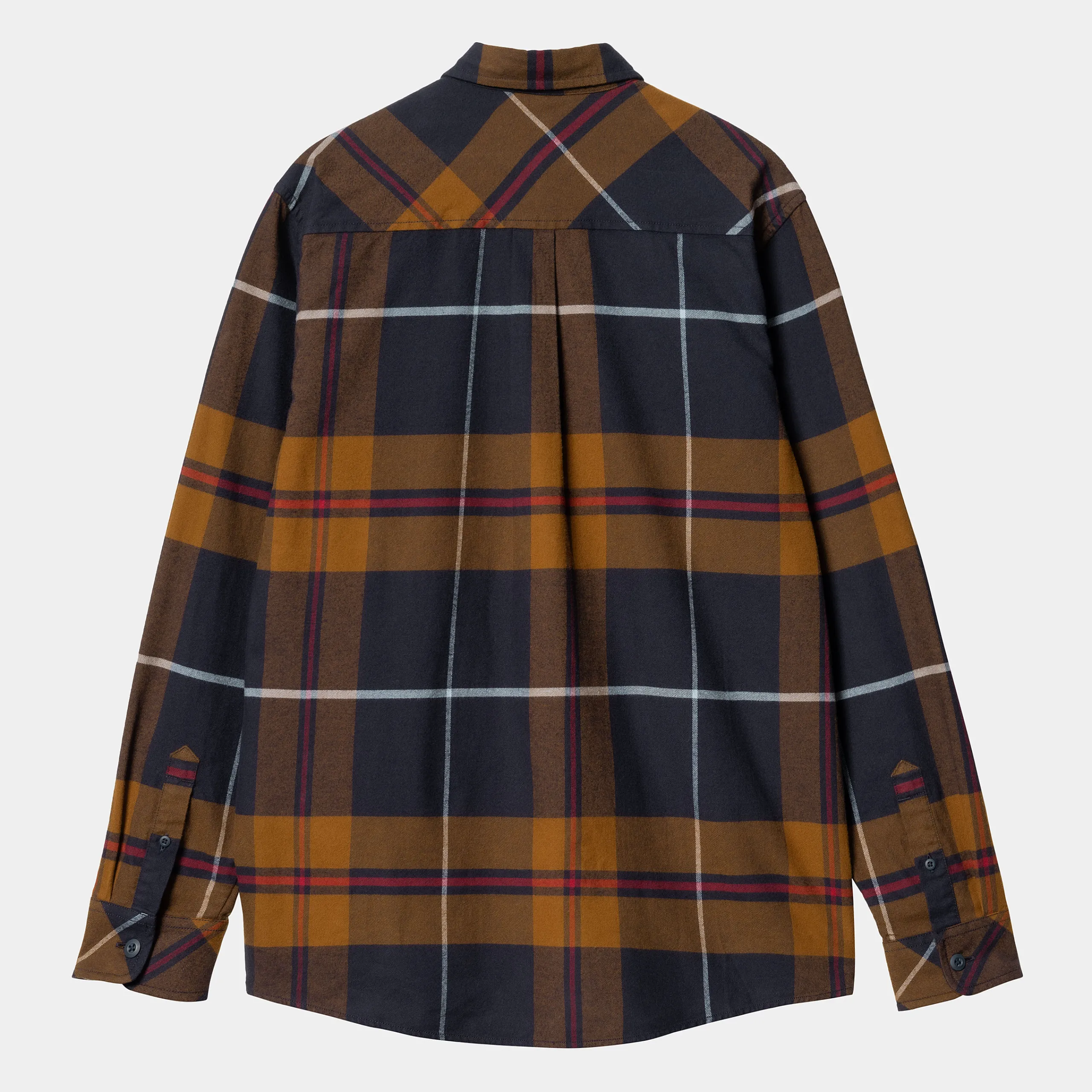 Hemden>Carhartt WIP L/S Garnett Shirt Garnett Check, Deep H Brown / Deep H Brown