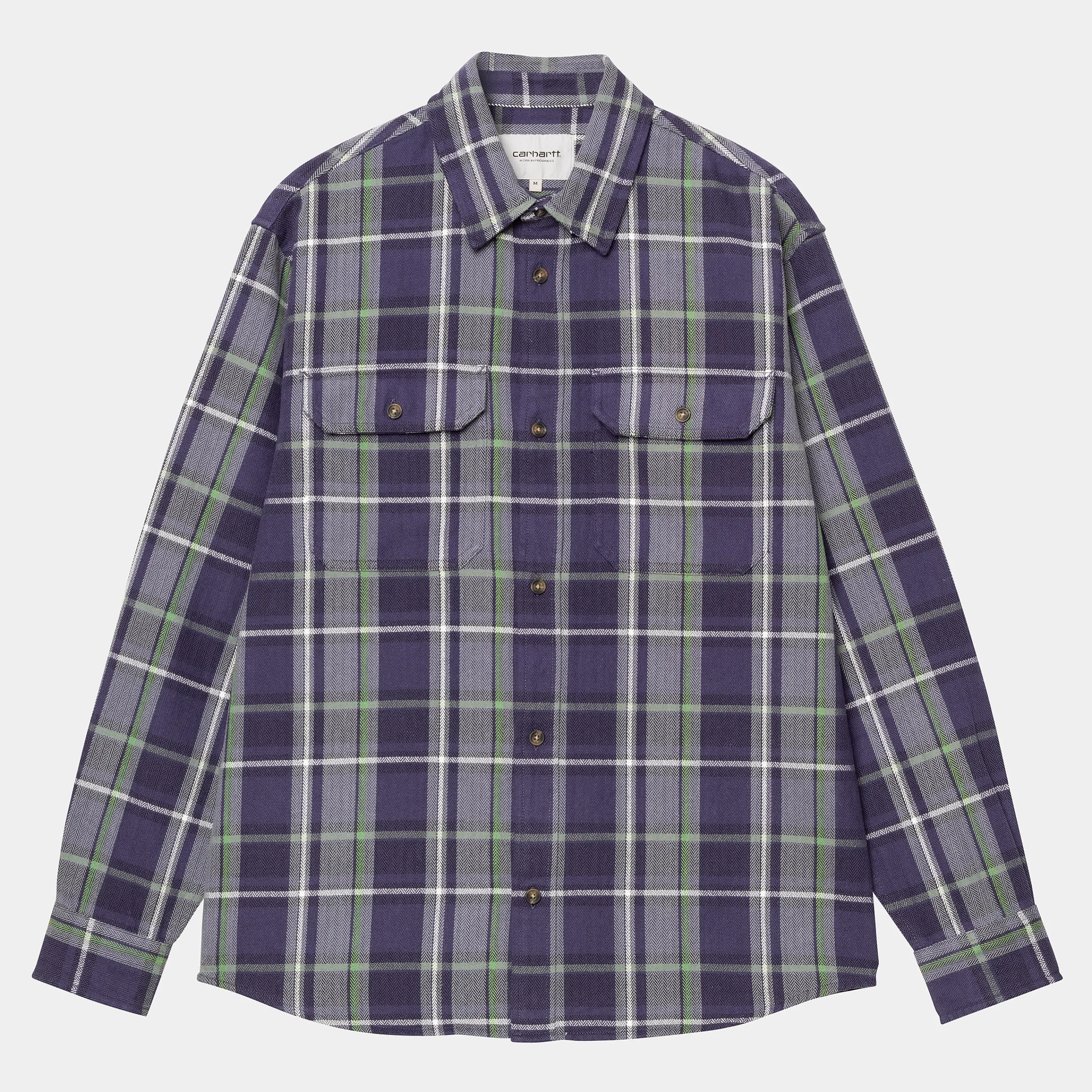 Hemden>Carhartt WIP L/S Hobart Shirt Hobart Check, Aura
