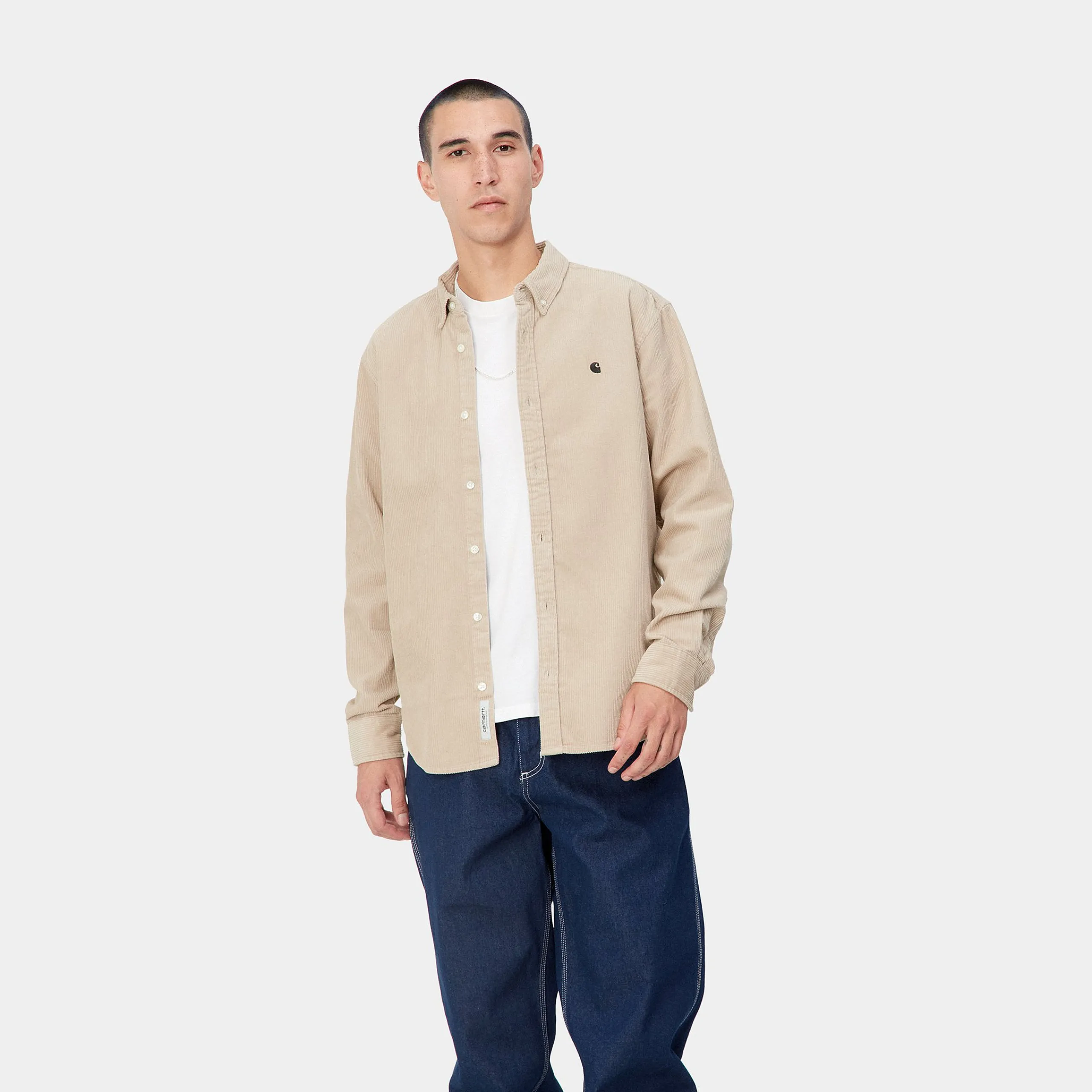 Hemden>Carhartt WIP L/S Madison Cord Shirt Wall / Black