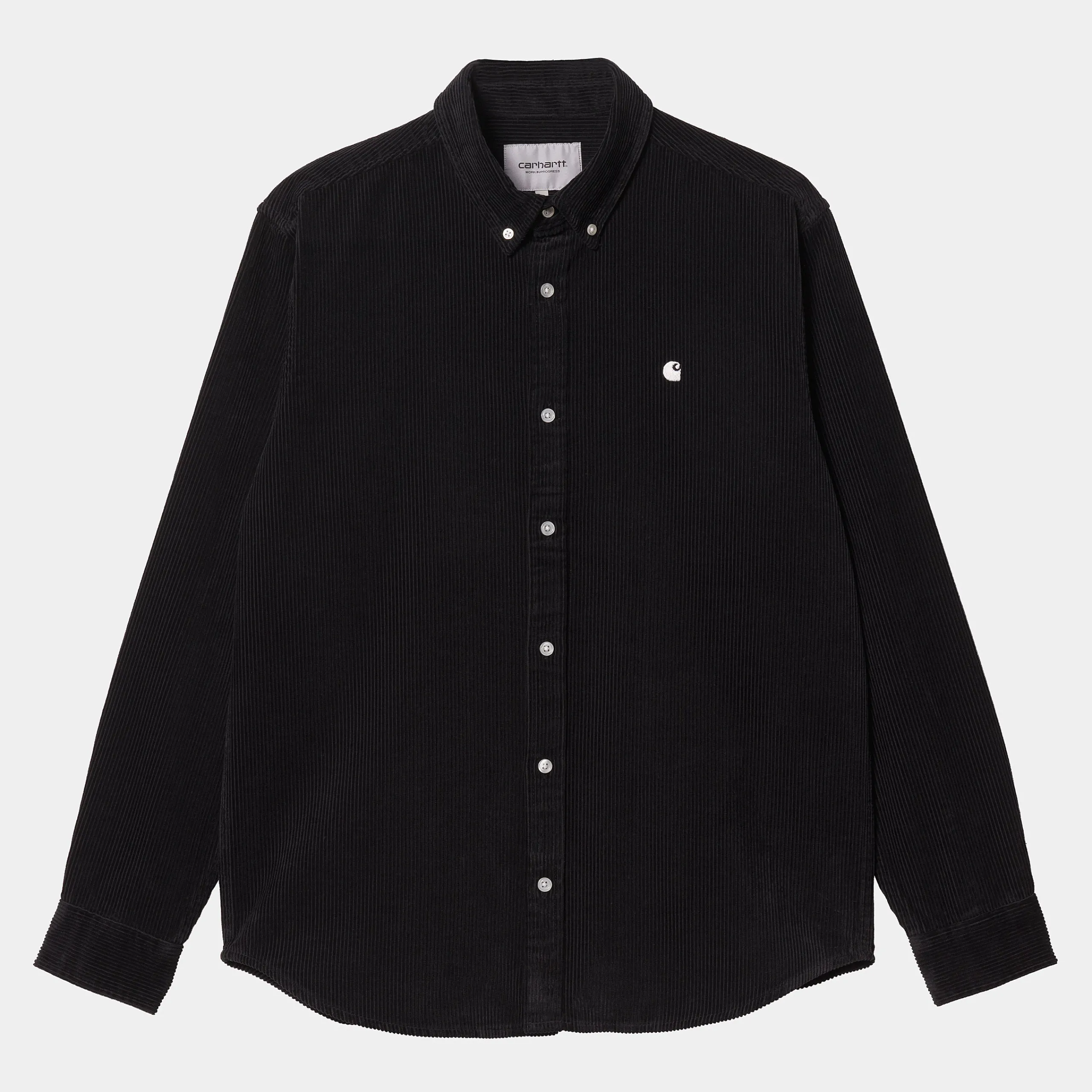 Hemden>Carhartt WIP L/S Madison Cord Shirt Black / Wax