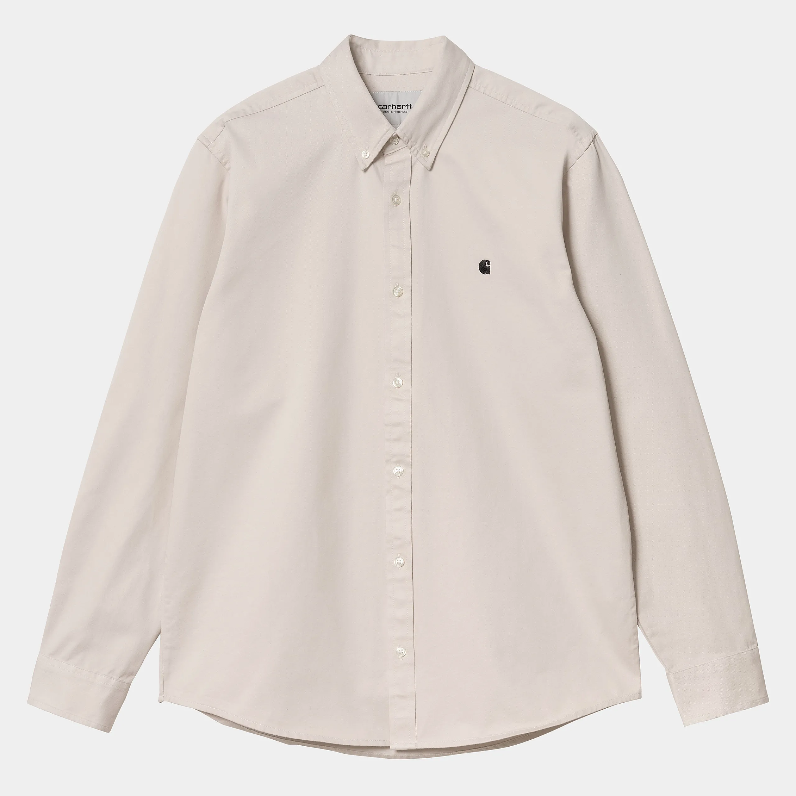 Hemden>Carhartt WIP L/S Madison Shirt Moonbeam / Black