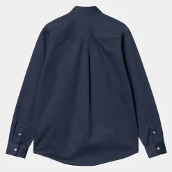 Hemden>Carhartt WIP L/S Madison Shirt Air Force Blue / Wax