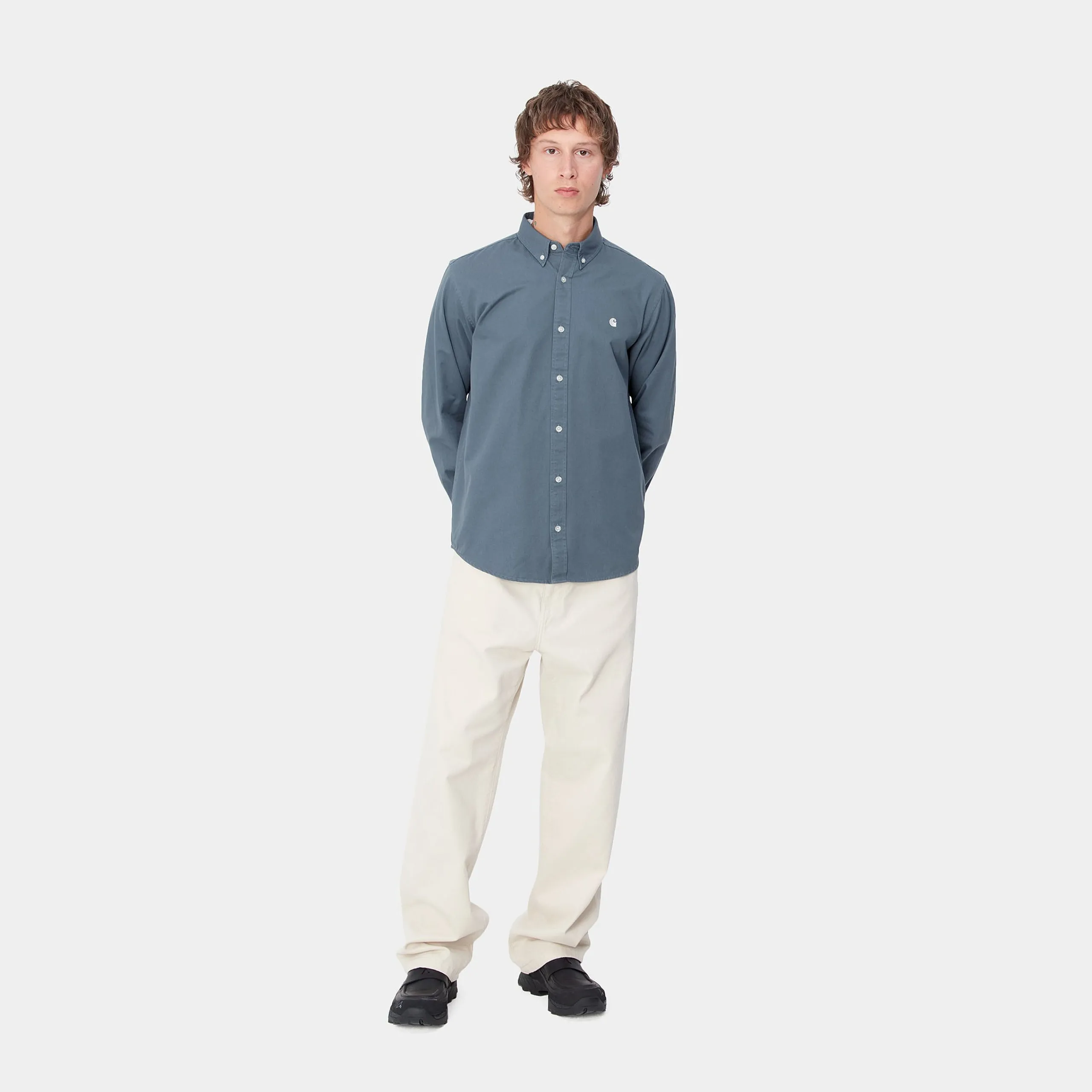 Hemden>Carhartt WIP L/S Madison Shirt Positano / Wax