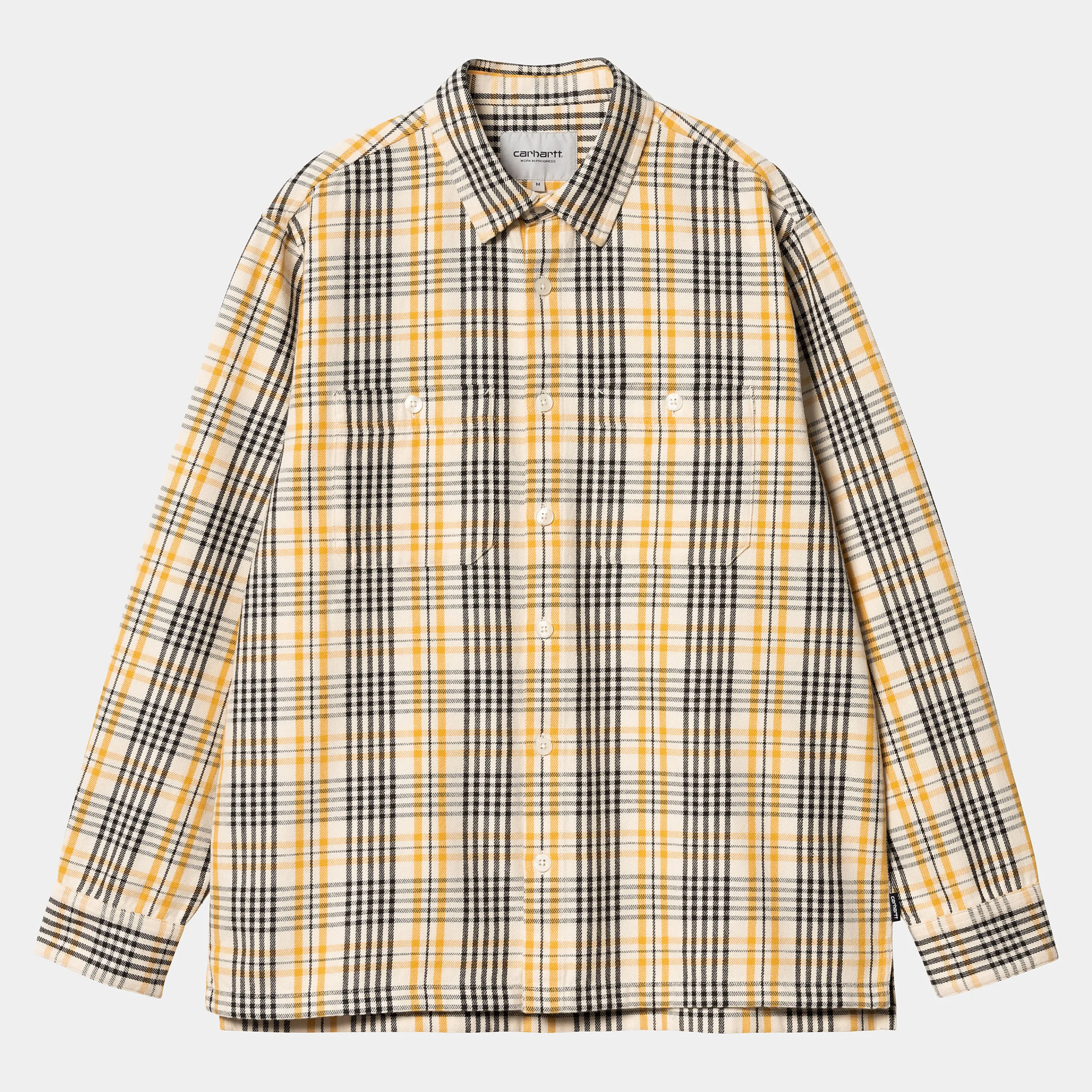 Hemden>Carhartt WIP L/S Mandlik Shirt Mandlik Check, Natural