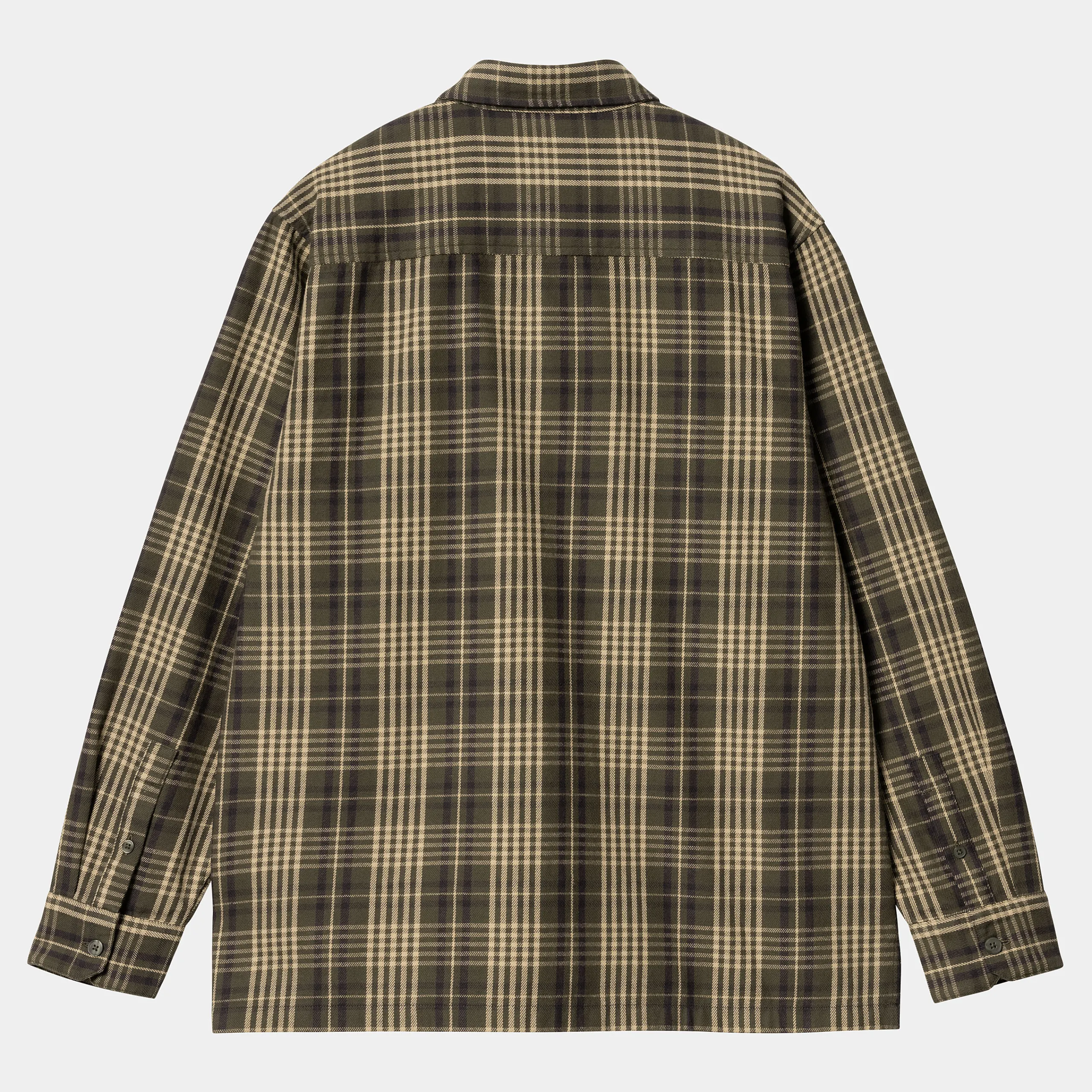 Hemden>Carhartt WIP L/S Mandlik Shirt Mandlik Check, Office Green