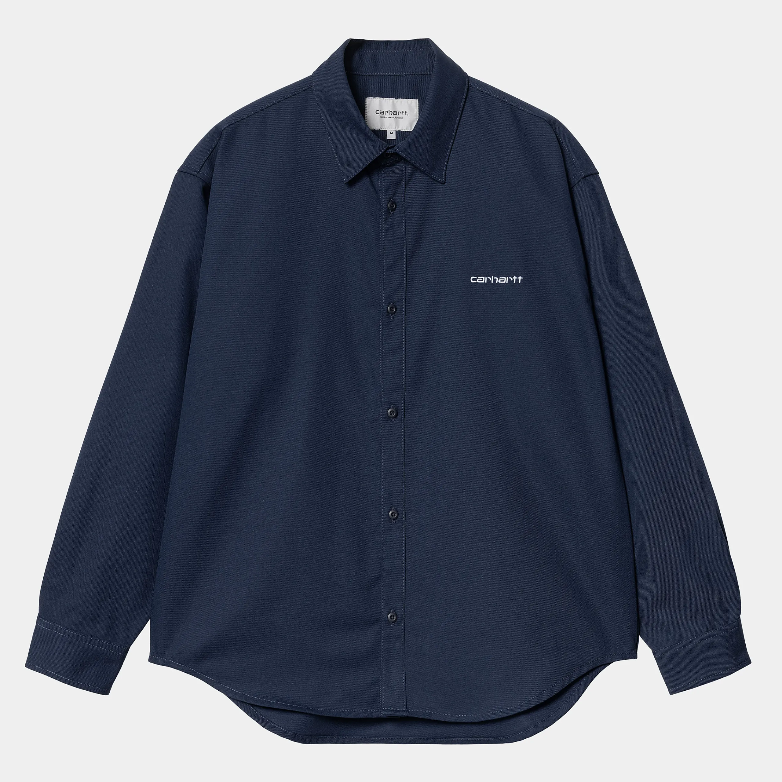 Hemden>Carhartt WIP L/S Module Script Shirt Air Force Blue / White