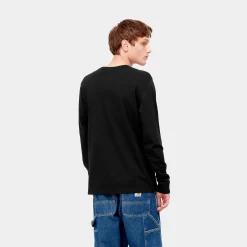 T-Shirts & Polos>Carhartt WIP L/S Pocket T-Shirt Black