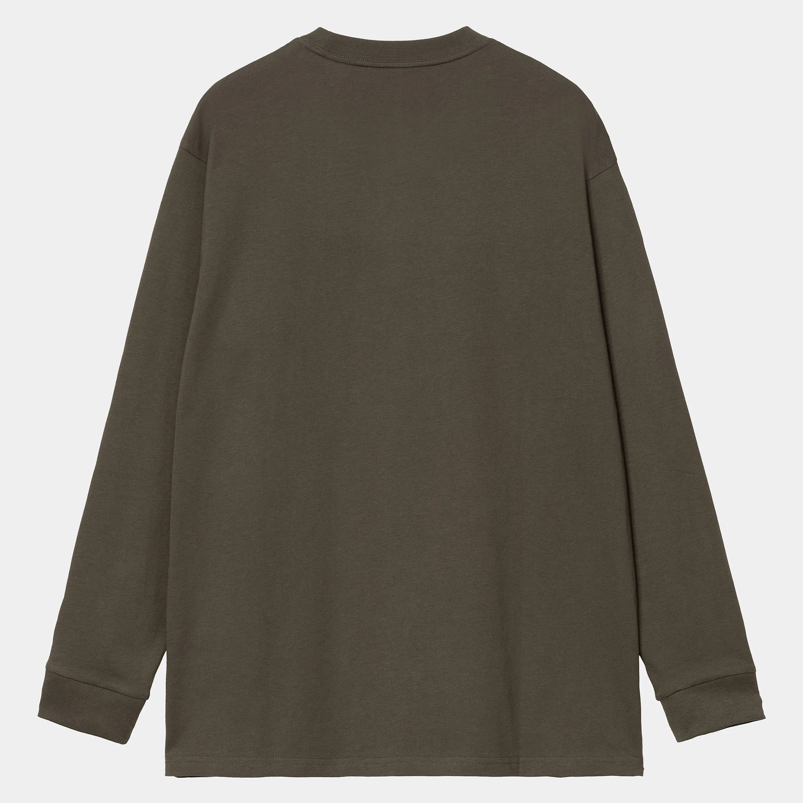 T-Shirts & Polos>Carhartt WIP L/S Script Embroidery T-Shirt Cypress / White