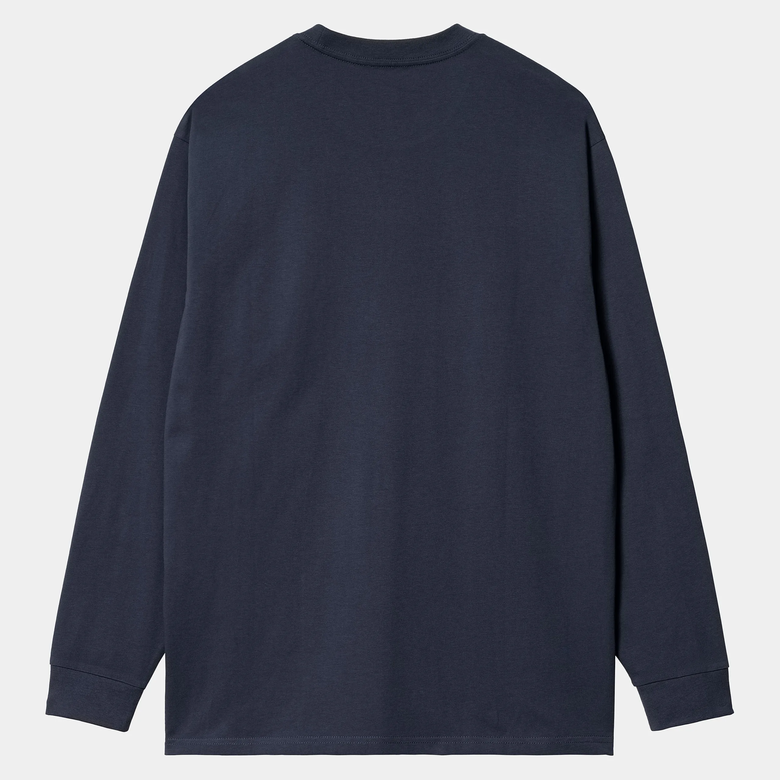 T-Shirts & Polos>Carhartt WIP L/S Script Embroidery T-Shirt Air Force Blue / White