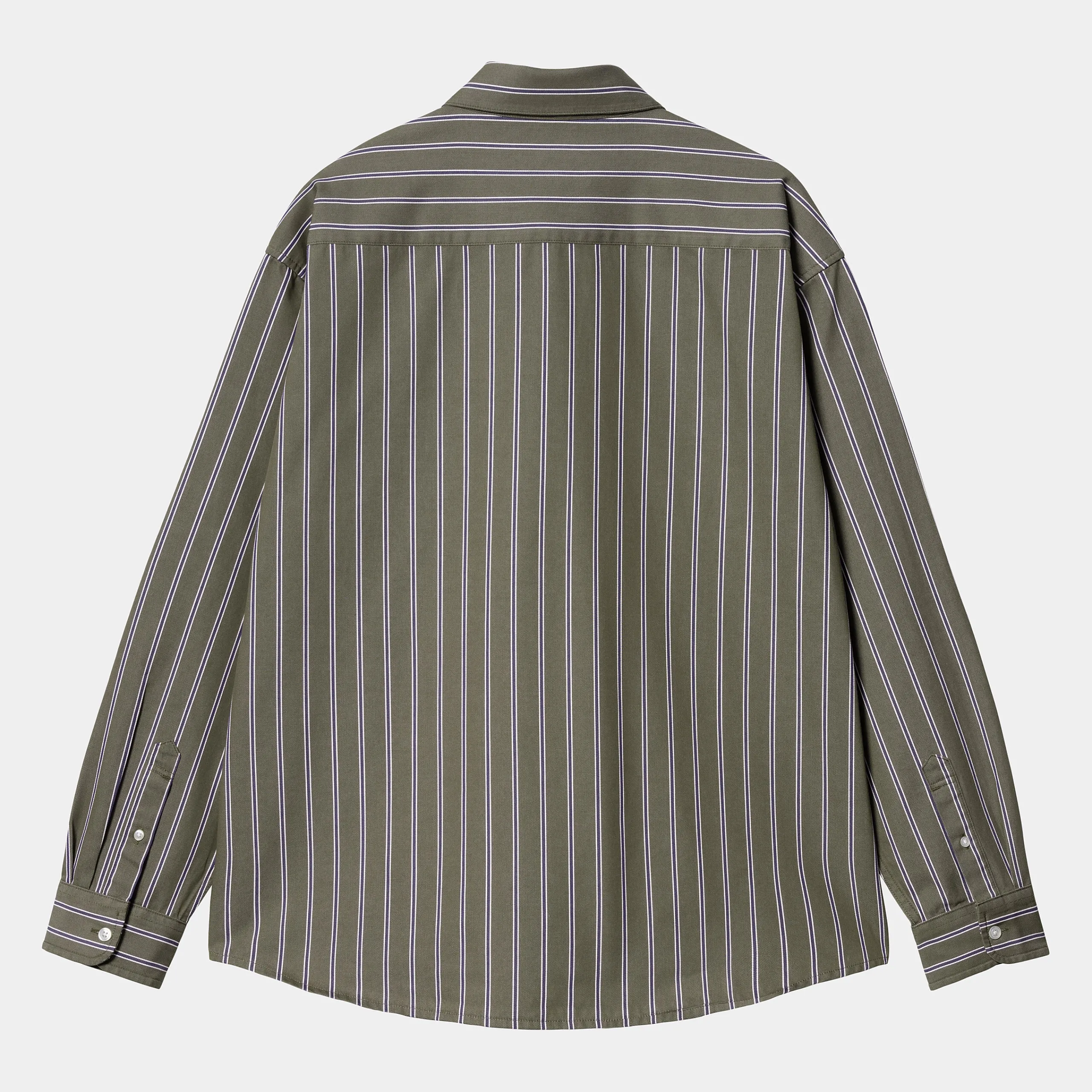 Hemden>Carhartt WIP L/S Signature Shirt Betz Stripe, Office Green / Aura