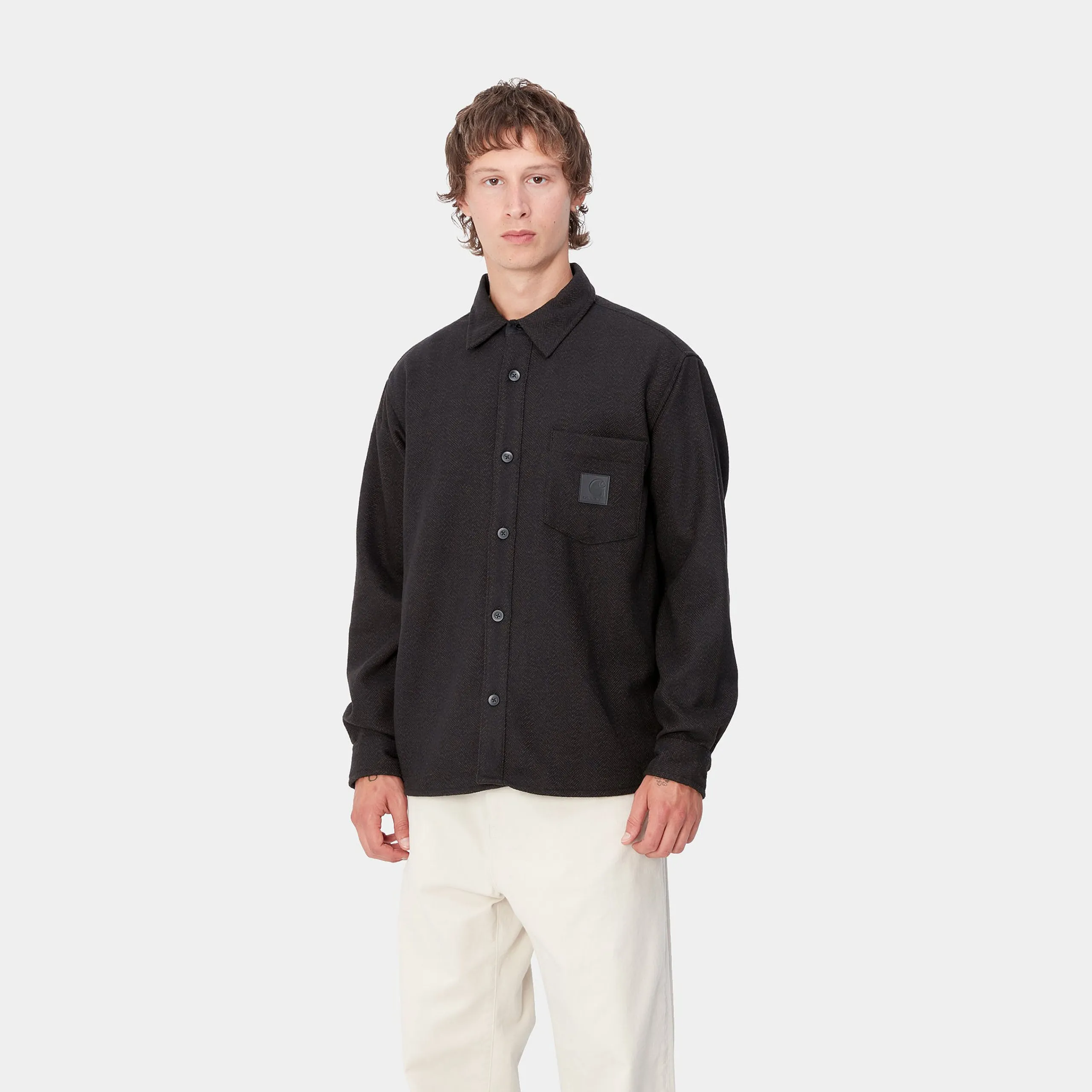 Hemden>Carhartt WIP L/S Truman Shirt Chocolate / Black