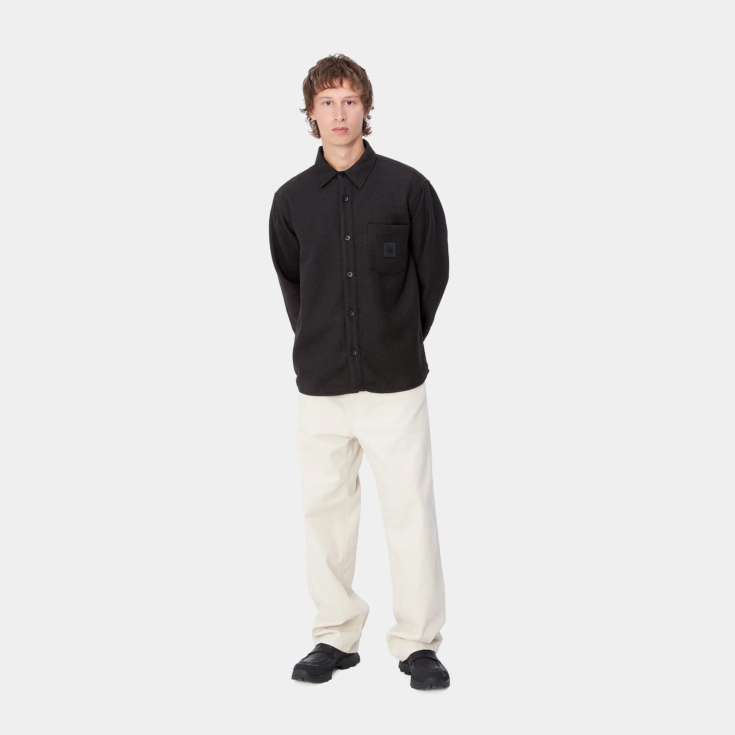 Hemden>Carhartt WIP L/S Truman Shirt Chocolate / Black