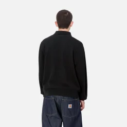 T-Shirts & Polos>Carhartt WIP L/S Vance Rugby Shirt Black / White