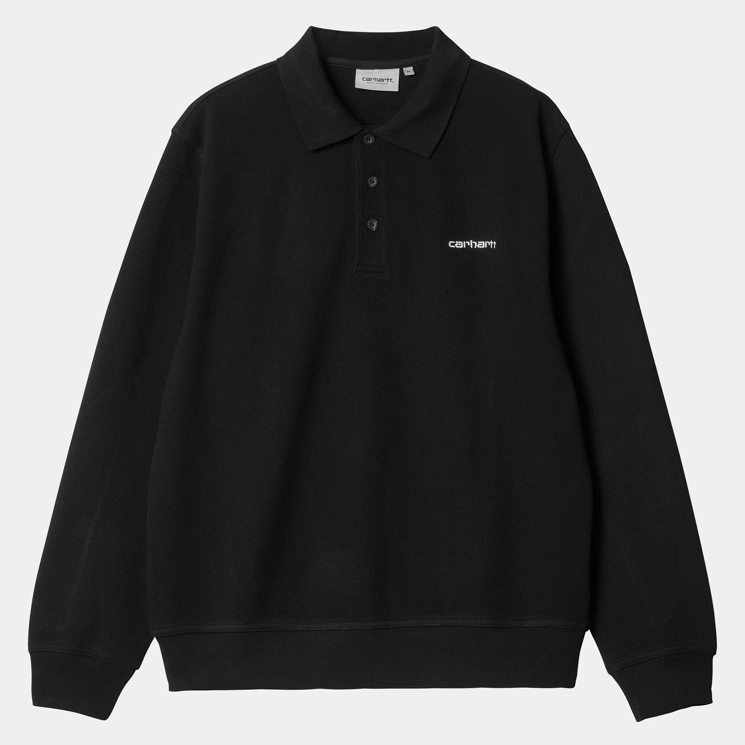 T-Shirts & Polos>Carhartt WIP L/S Vance Rugby Shirt Black / White