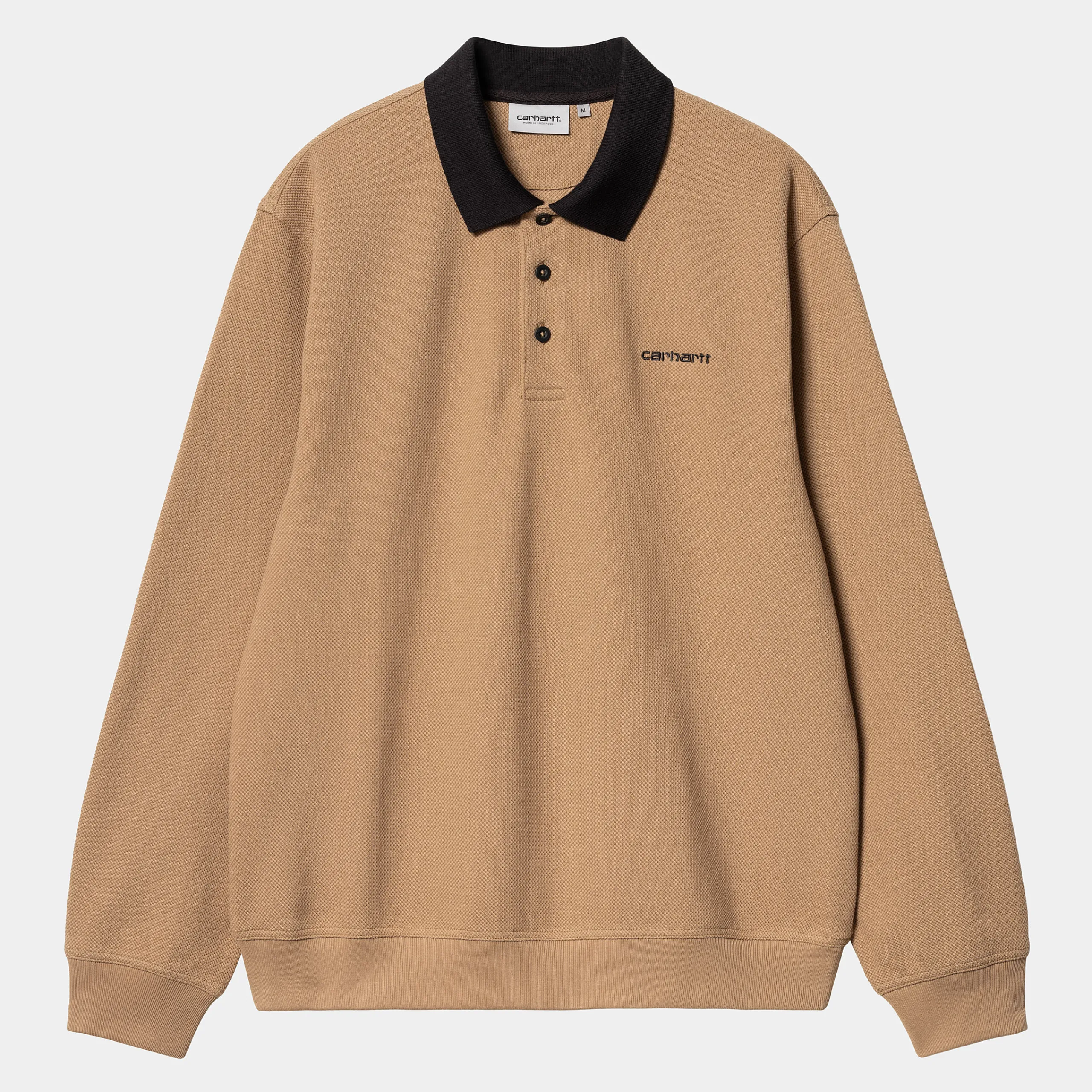 T-Shirts & Polos>Carhartt WIP L/S Vance Rugby Shirt Peanut / Black