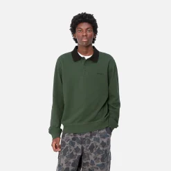 T-Shirts & Polos>Carhartt WIP L/S Vance Rugby Shirt Sycamore Tree / Black