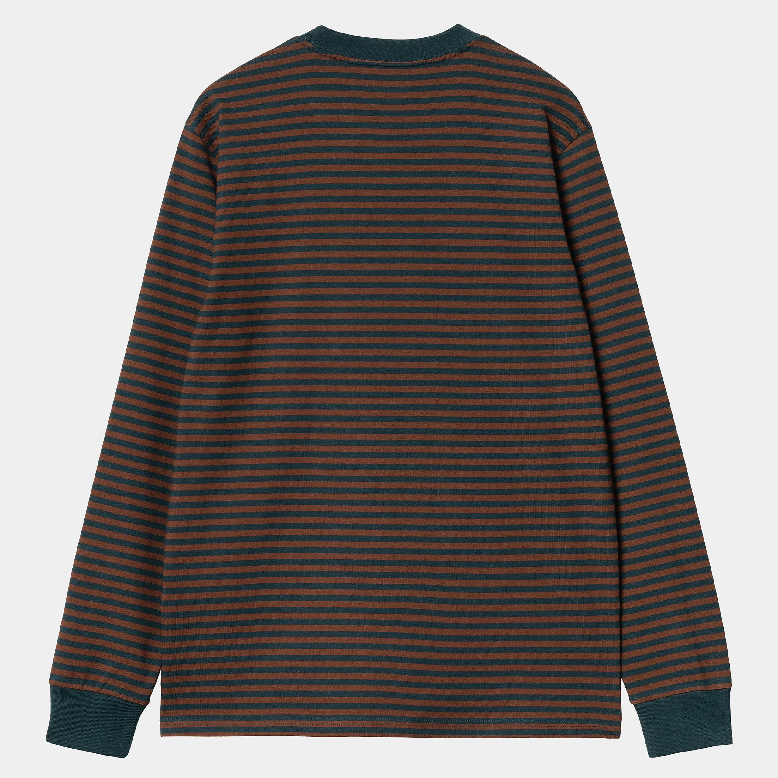 T-Shirts & Polos>Carhartt WIP L/S Verner Pocket T-Shirt Verner Stripe, Duck Blue / Offroad