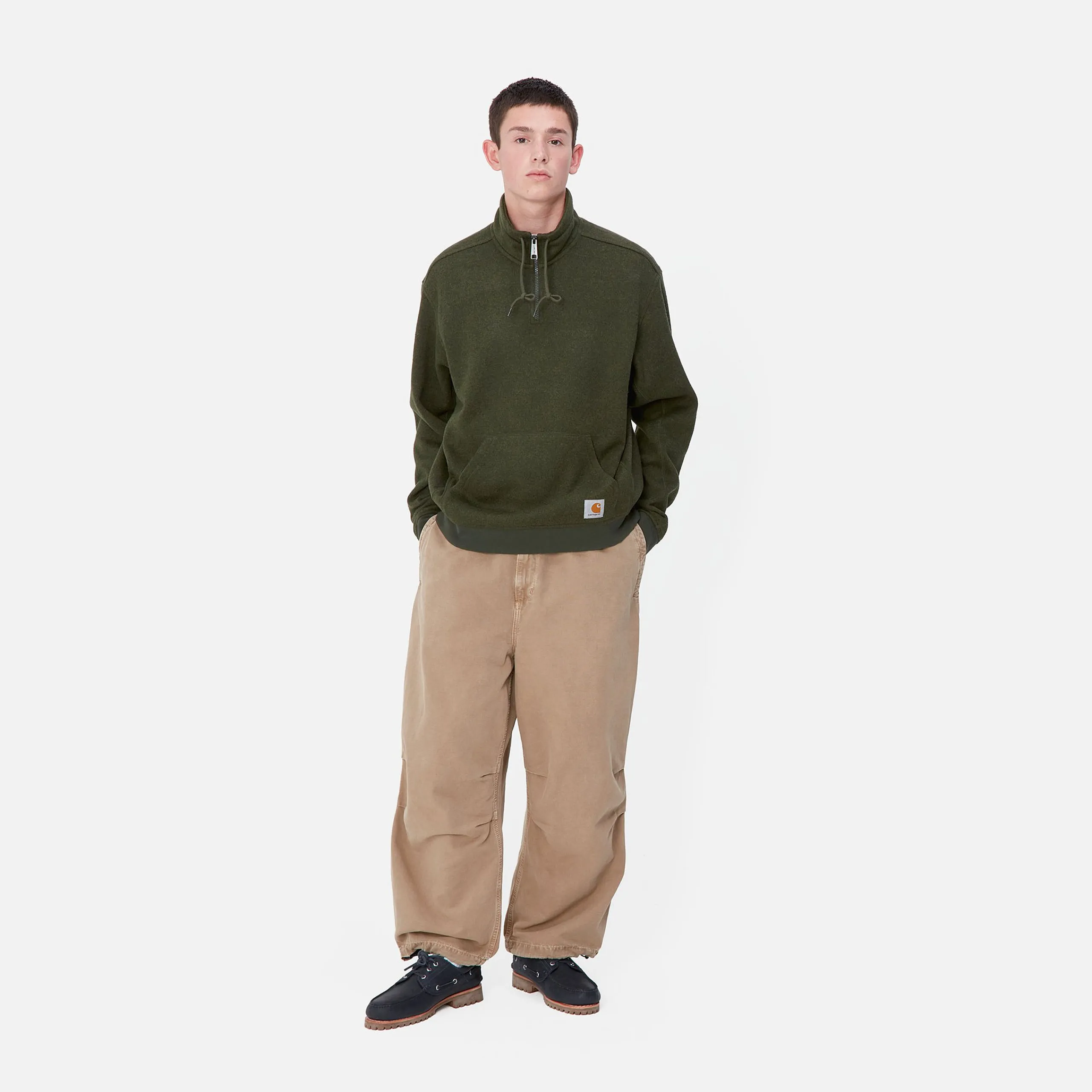 Sweats>Carhartt WIP Luther Half Zip Sweat Tarragon Heather