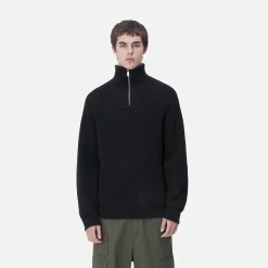 Strick>Carhartt WIP Marlon Half Zip Sweater Dark Navy