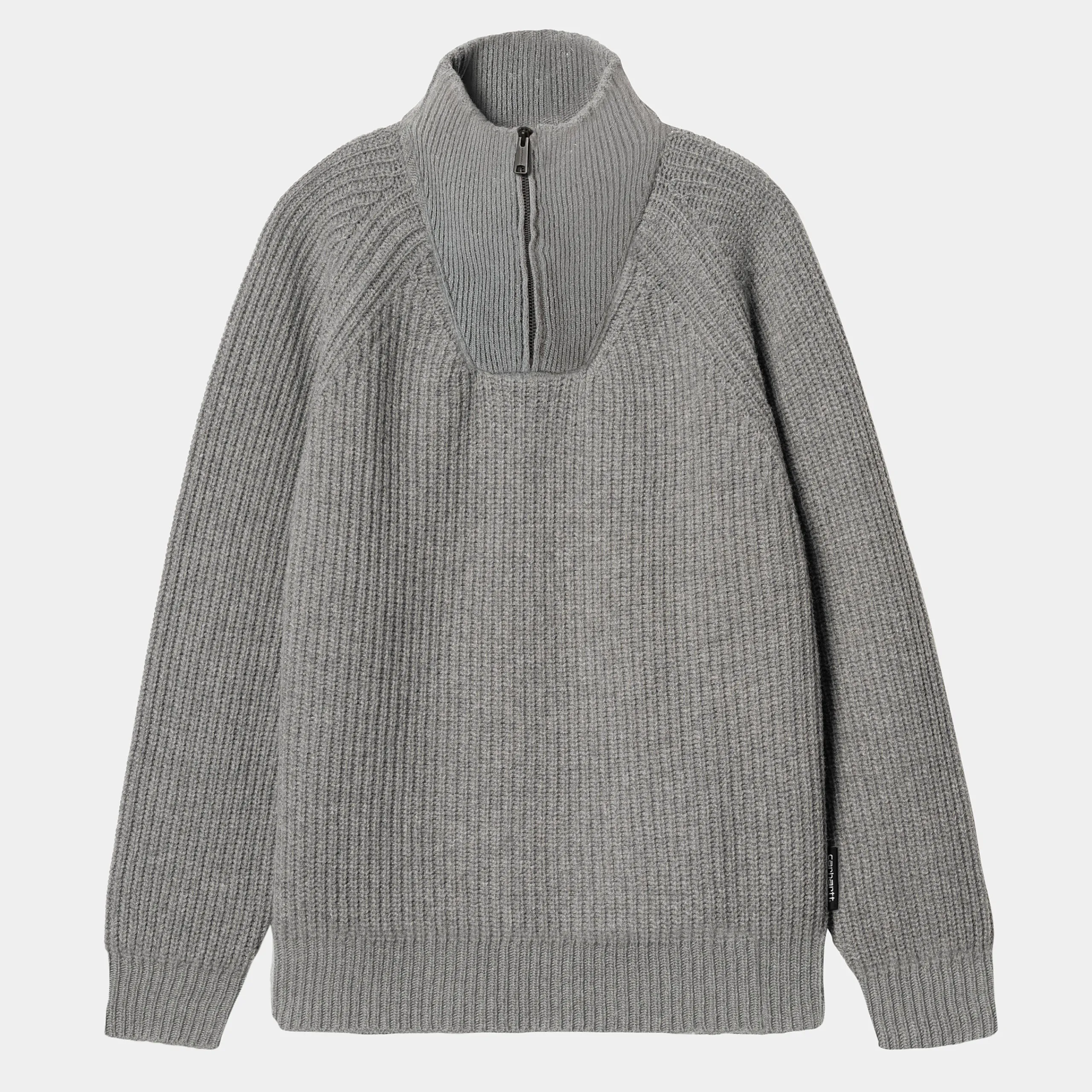 Strick>Carhartt WIP Marlon Half Zip Sweater Grey Heather