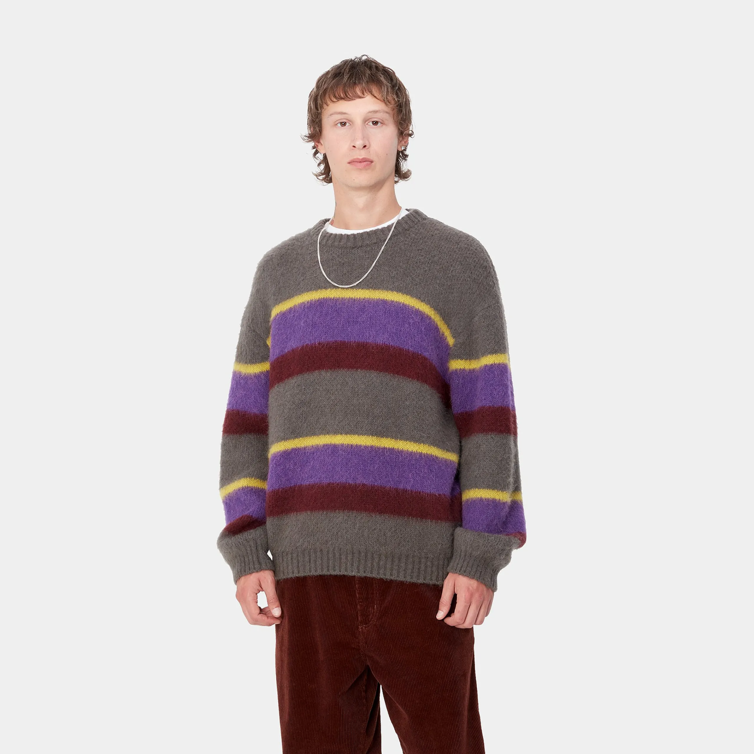 Strick>Carhartt WIP Merton Sweater Sundling Stripe, Aura