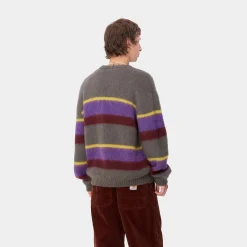 Strick>Carhartt WIP Merton Sweater Sundling Stripe, Aura