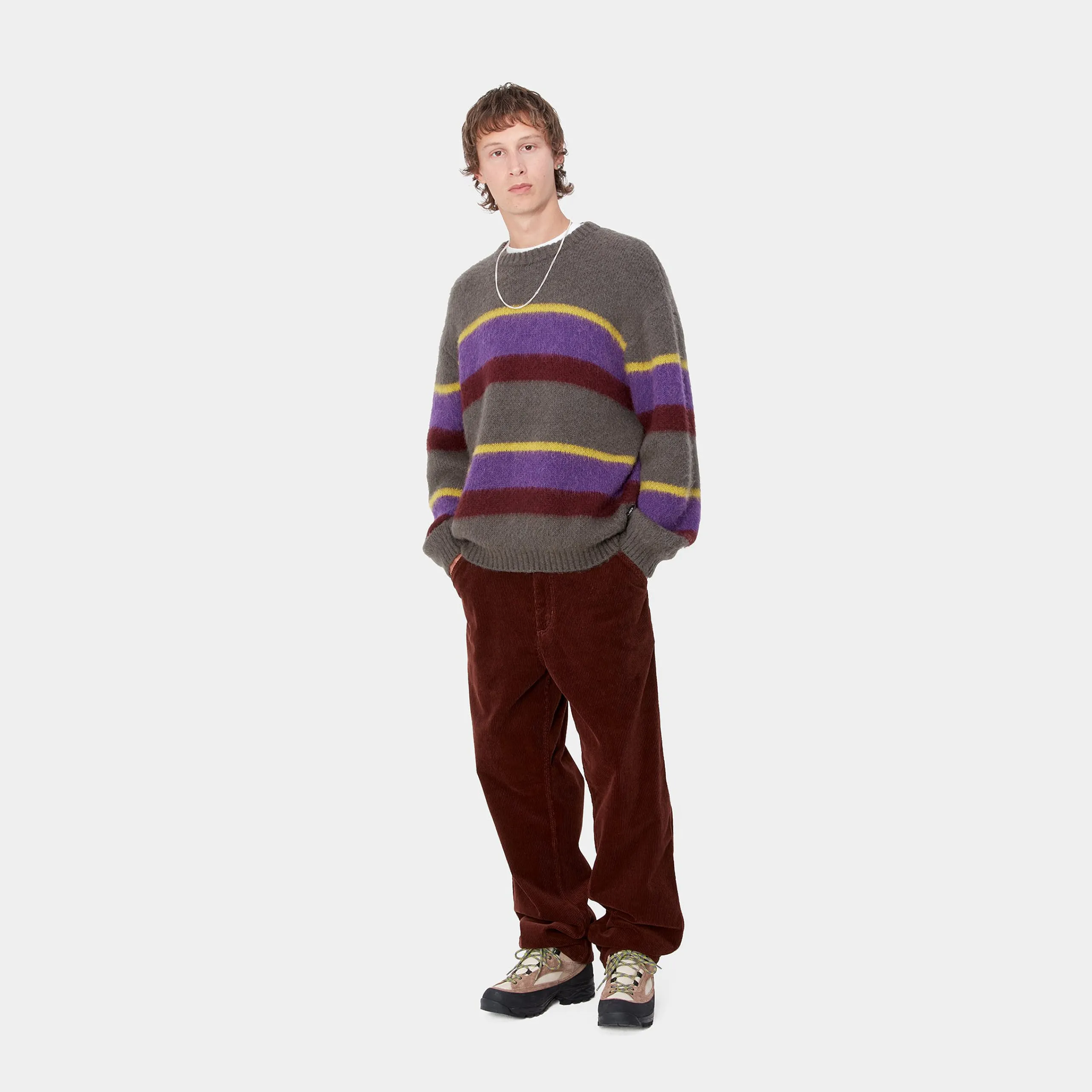 Strick>Carhartt WIP Merton Sweater Sundling Stripe, Aura