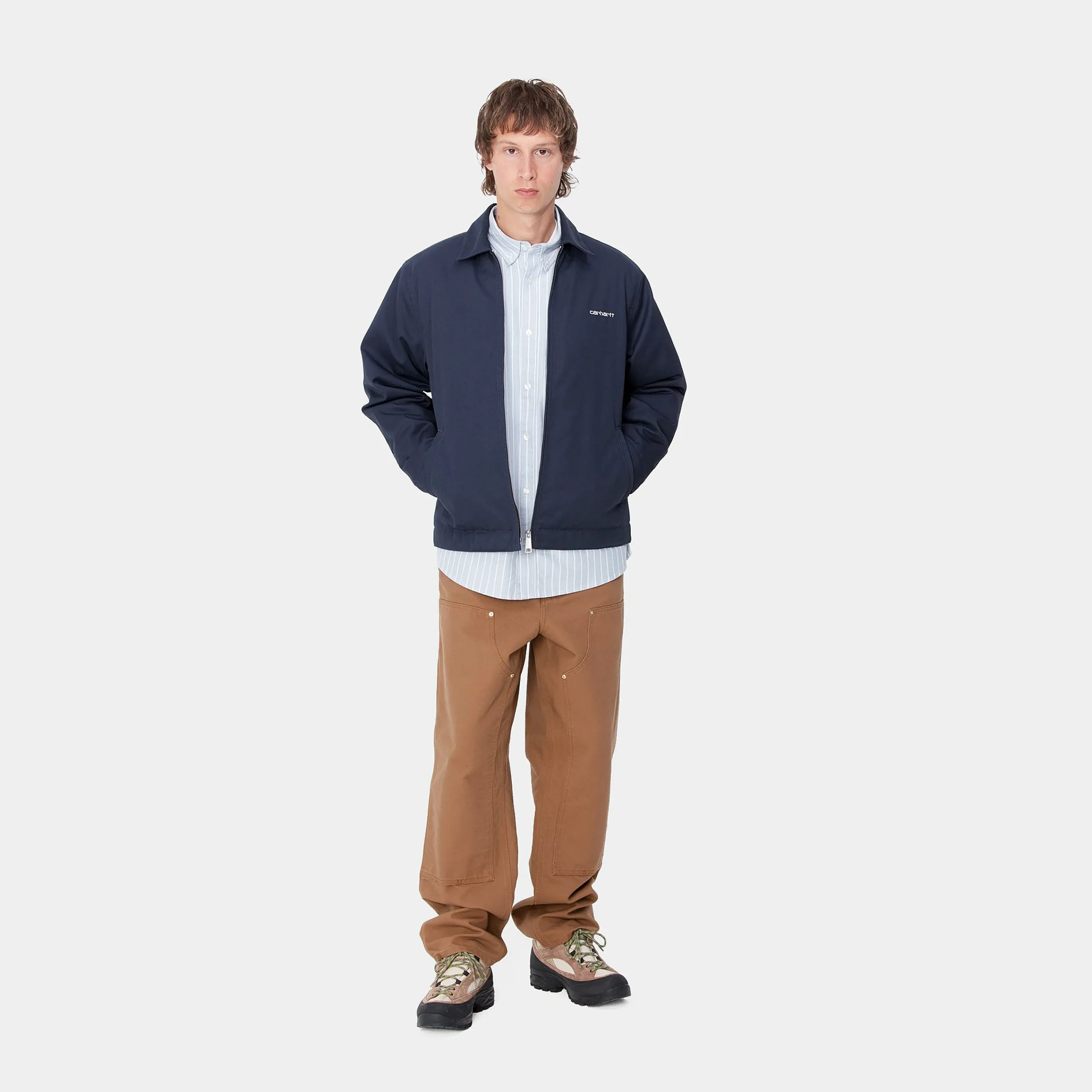 Jacken & Mäntel>Carhartt WIP Module Script Jacket Air Force Blue / White