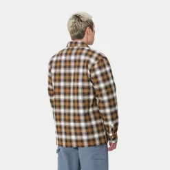 Jacken & Mäntel|Hemden>Carhartt WIP Monahan Shirt Jac Monahan Check, Hamilton Brown