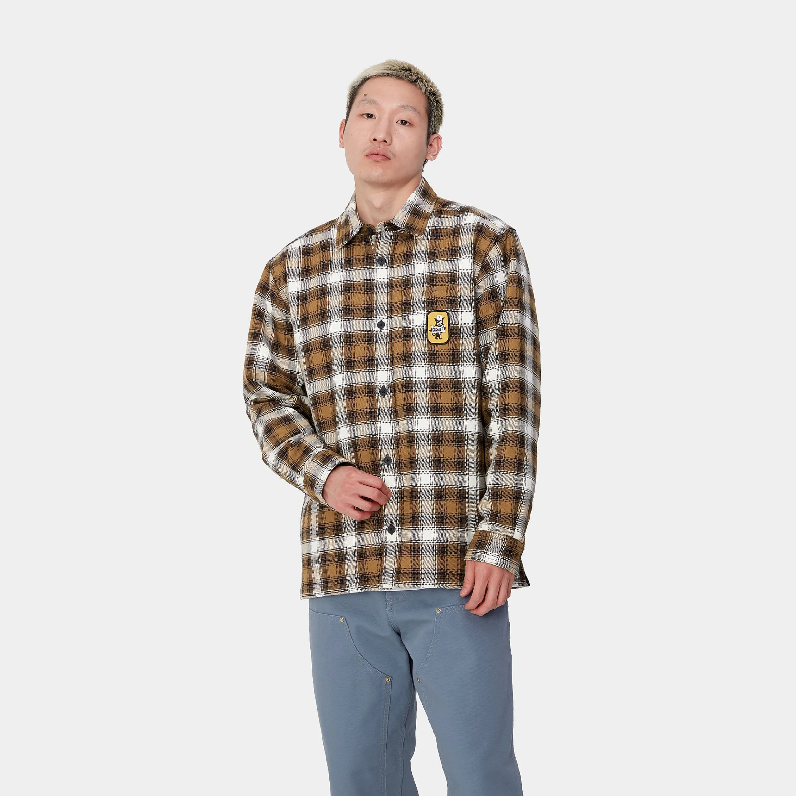 Jacken & Mäntel|Hemden>Carhartt WIP Monahan Shirt Jac Monahan Check, Hamilton Brown