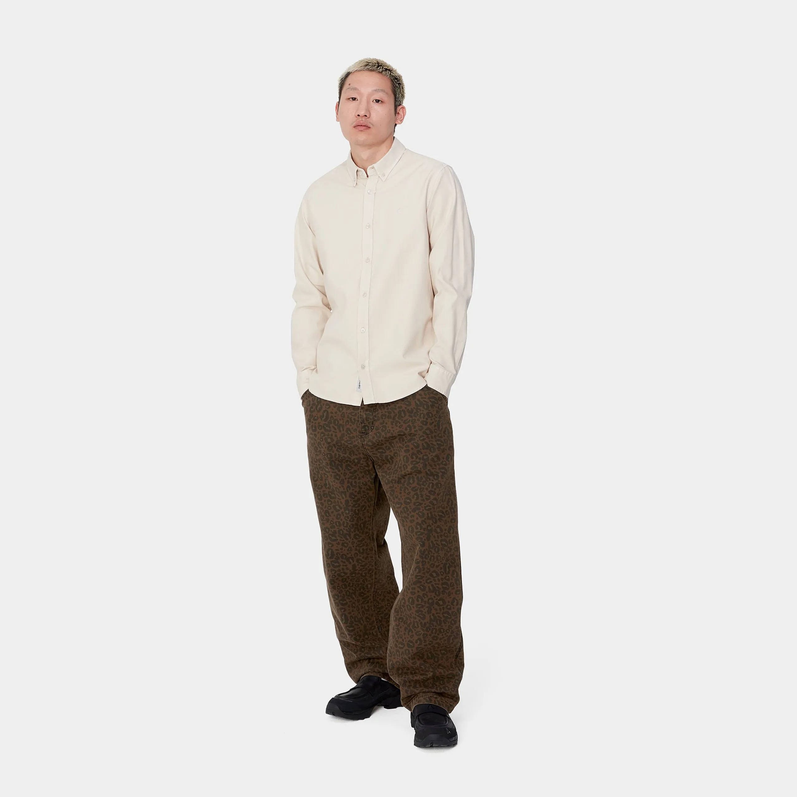 Hosen>Carhartt WIP OG Single Knee Pant Camo Leo, Tamarind / Tamarind