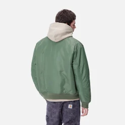 Jacken & Mäntel>Carhartt WIP Olten Bomber Duck Green / Turmeric