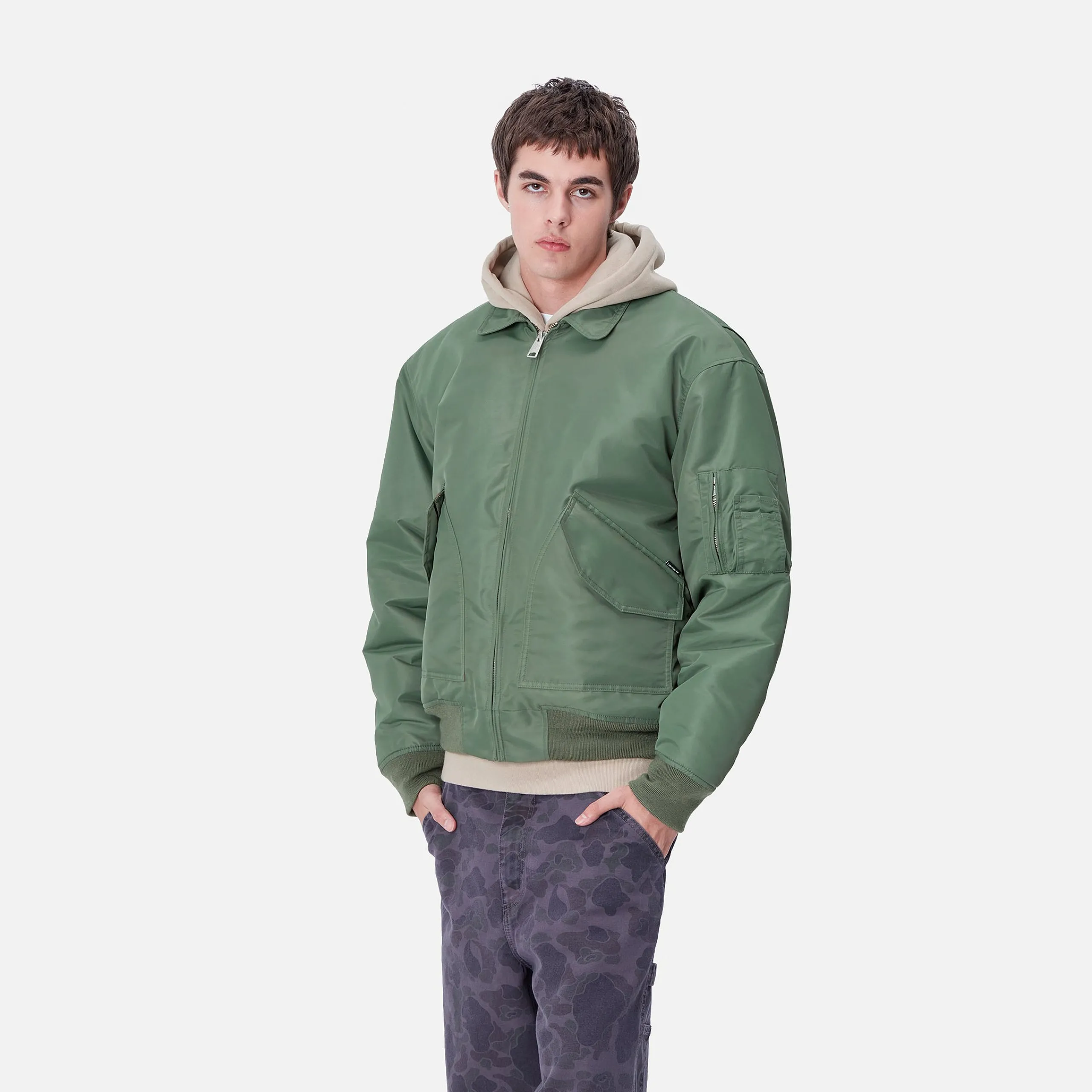 Jacken & Mäntel>Carhartt WIP Olten Bomber Duck Green / Turmeric