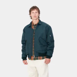 Jacken & Mäntel>Carhartt WIP Olten Bomber Duck Blue / Turmeric