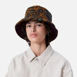 Accessoires|Accessoires>Carhartt WIP Orla Bucket Hat Camo Leo Jacquard, Tamarind / Black